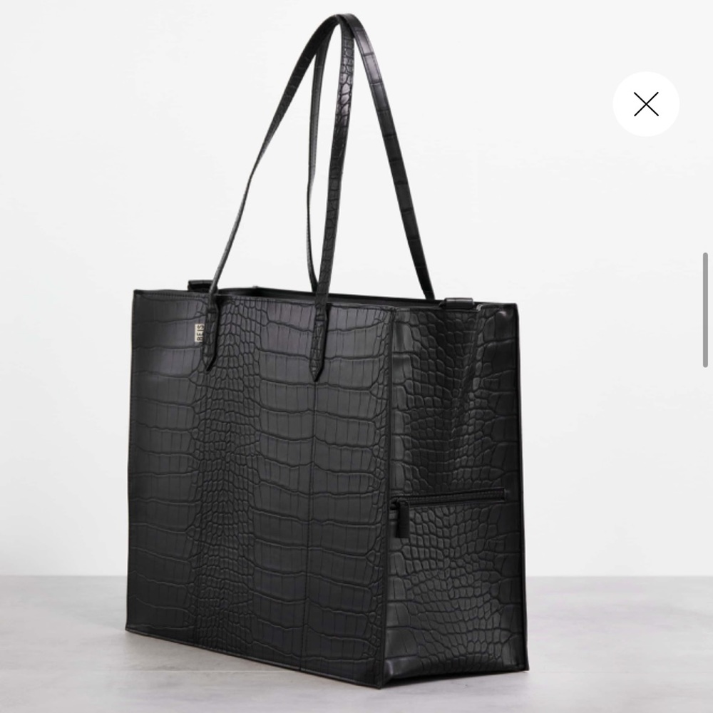 BEIS the large work tote - black croc